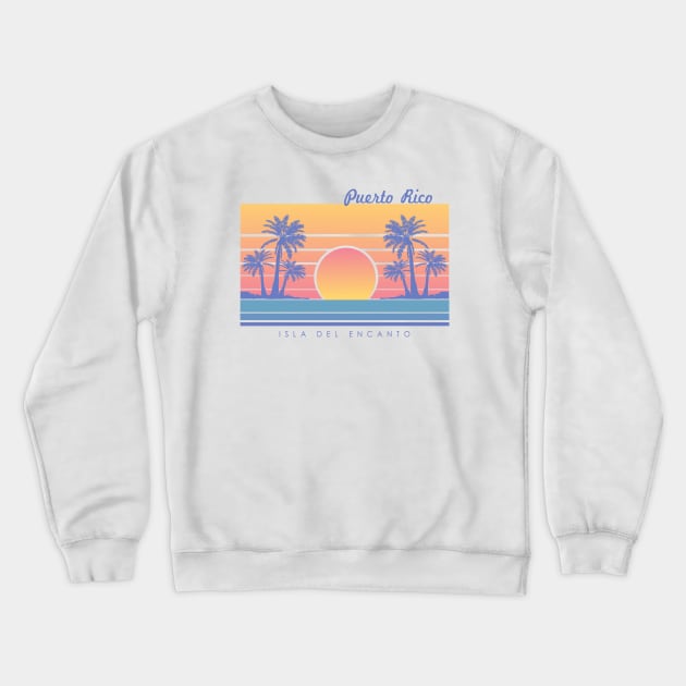 Retro Puerto Rico Isla Del Encanto Vintage Puerto Rican Crewneck Sweatshirt by PuertoRicoShirts